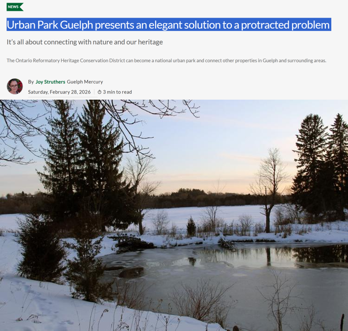 Urban Park Guelph presents an elegant solution to a protracted problem