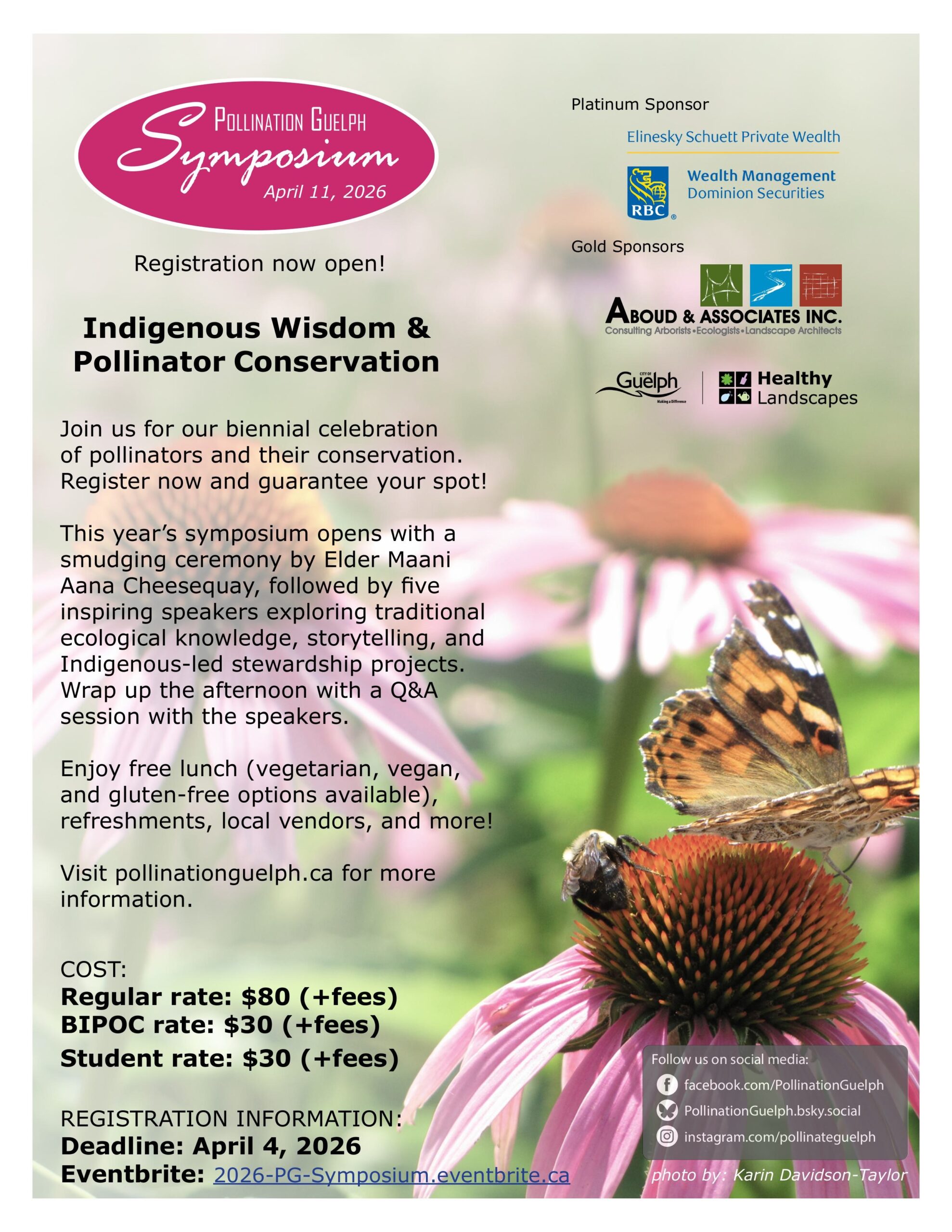 Pollination Guelph 2026 Symposium: Indigenous Wisdom & Pollinators
